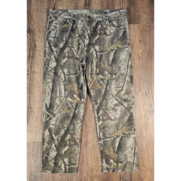 Wrangler Pro Gear Camo Denim Pants Jeans Mens Sz 42x30 - Picture 1 of 9